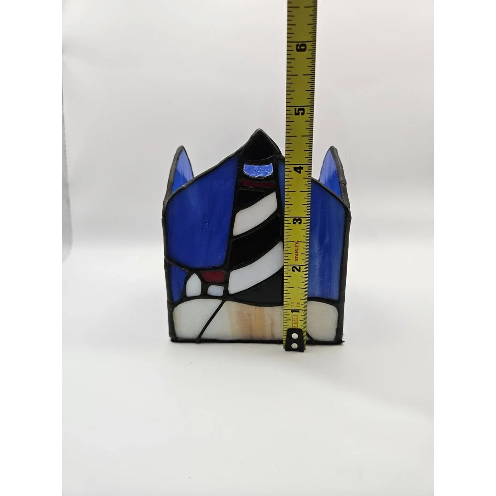 Beautiful Stained Glass Nautical Sailboat Candle Holder